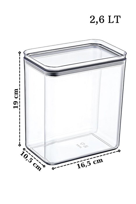 Hermia Set de 6 Cajas de Almacenamiento Transparentes